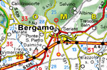 mappa di Bergamo