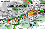 Mappa di Aosta